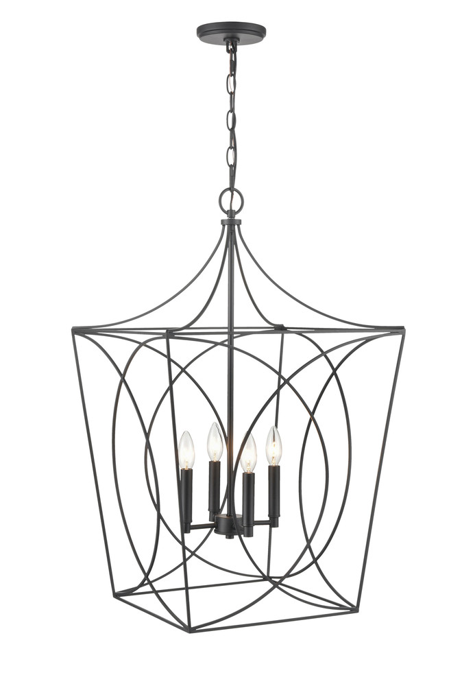 Tracy 4-Light Pendant light Matte Black