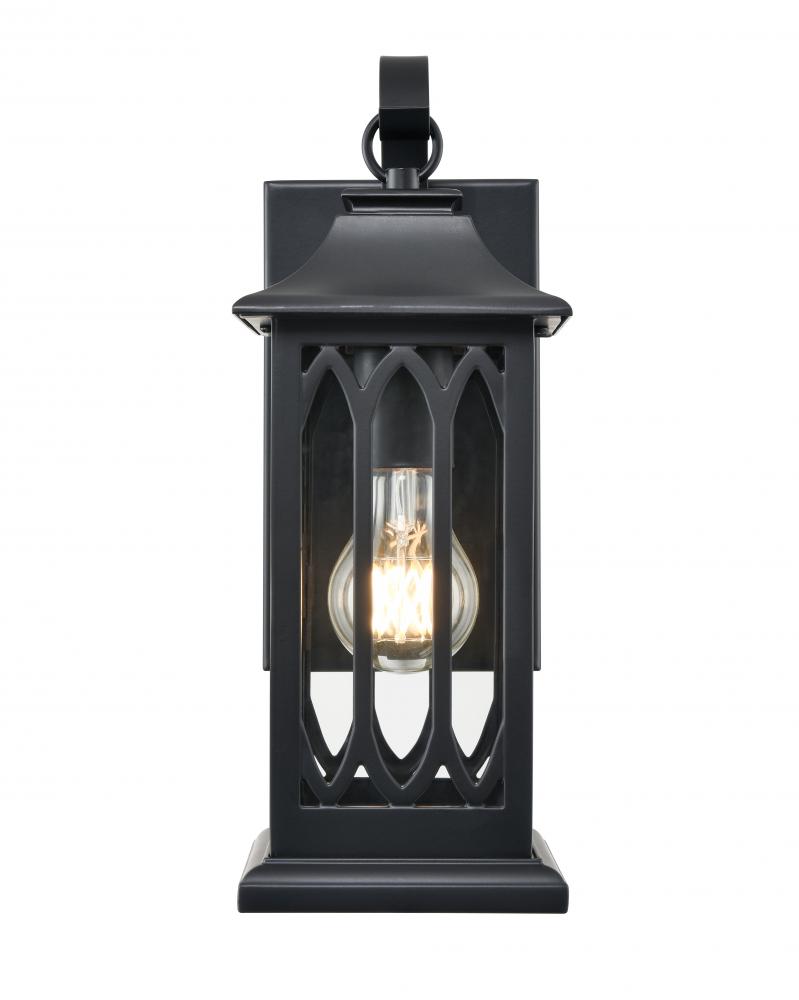 Mallorey 1-Light Outdoor Wall Sconce Powder Coated Black