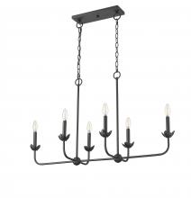 Millennium 29806-MB - Freesia 6-Light Chandelier Ceiling Light Matte Black