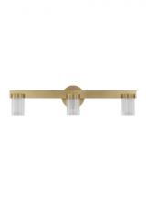 Visual Comfort & Co. Modern Collection KWBA27527NB - Kelly Wearstler Esfera 3-light dimmable LED medium bath vanity with natural brass finish