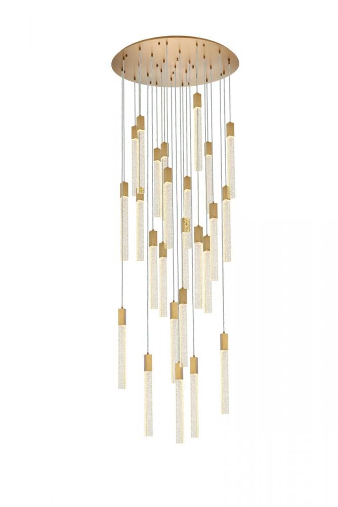 Weston 25 Lights Pendant in Satin Gold