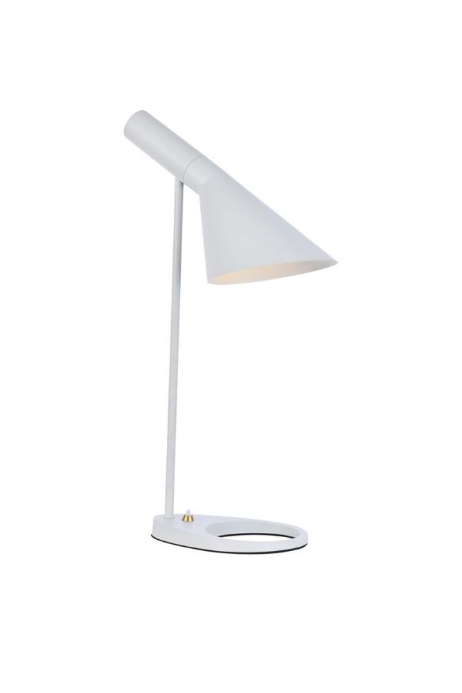 Juniper 1 light white table lamp