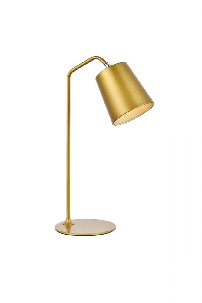 Leroy 1 light brass table lamp