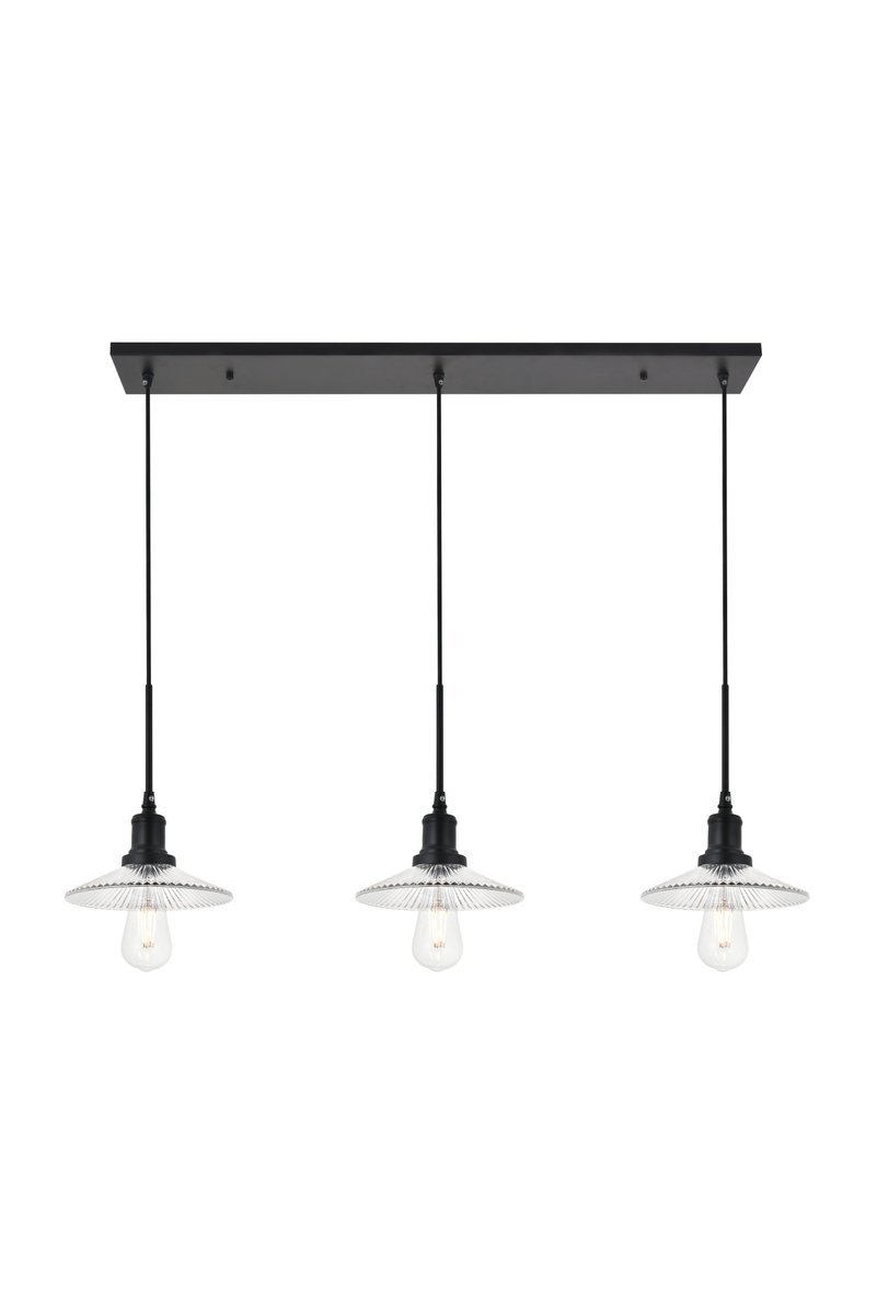 Waltz 3 light black Pendant