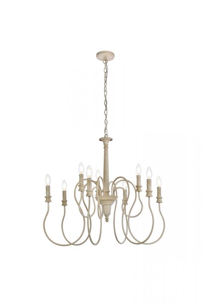 Flynx 9 lights pendant in weathered dove