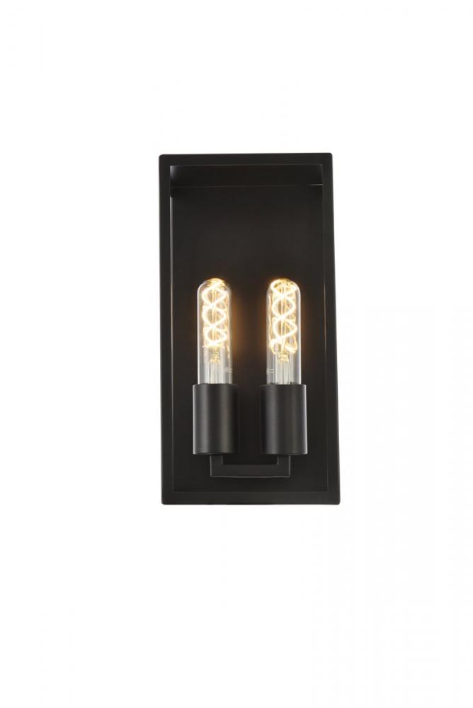 Voir 2 Lights Wall Sconce in Black