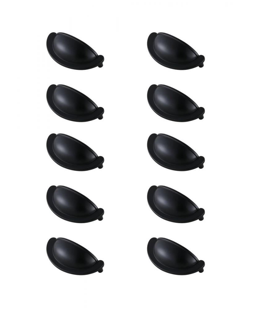 Claude 2-3/4" Center to Center Matte Black Cup Bar Pull Multipack (set of 10)