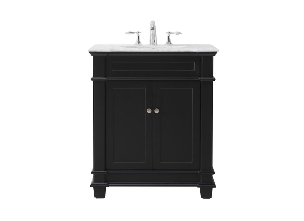 30 inch Single bathroom vanity set in black