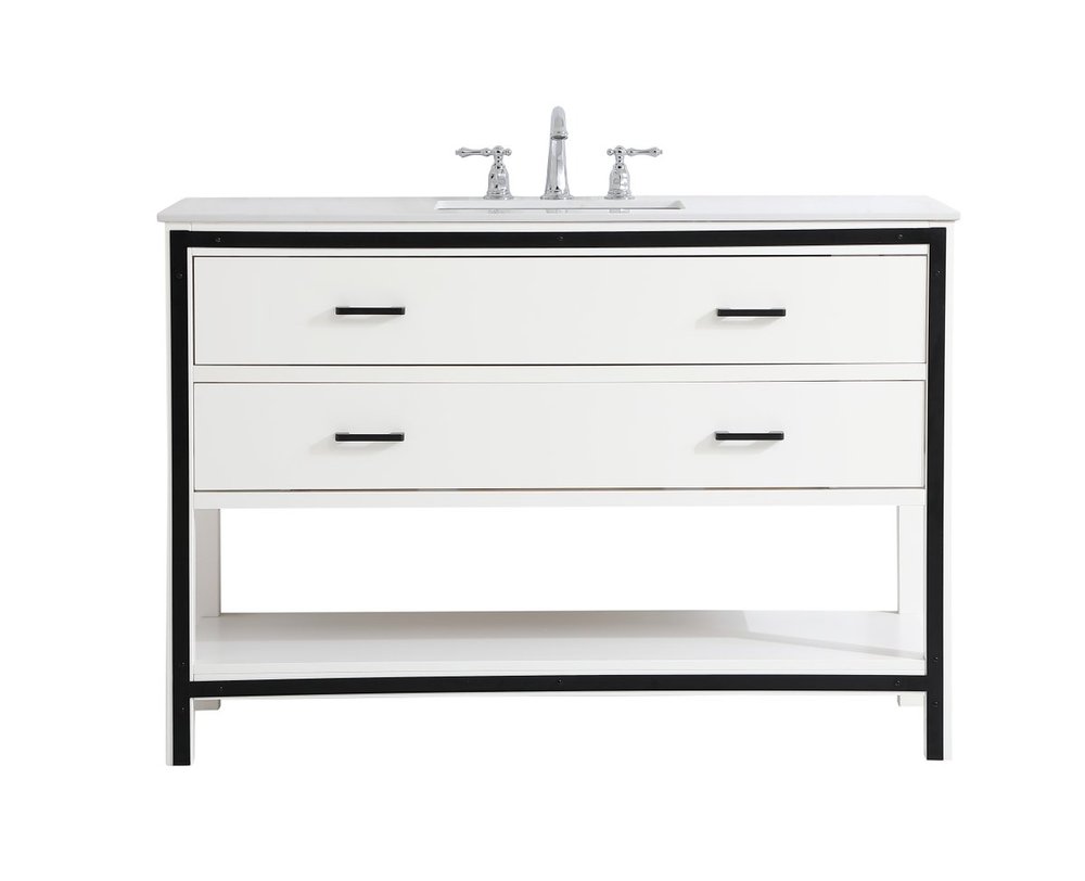 48 inch  Single Bathroom Vanity in White