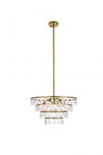 Elegant 1101D20BR - Ella 20 Inch Pendant in Brass