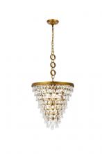 Elegant 1219D18BR/RC - Nordic 5 Lights Brass Pendant