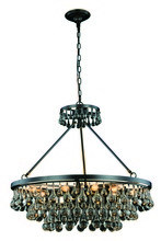 Elegant 1509D32BZ - Bettina 10 light Bronze Pendant Clear Royal Cut Crystal