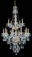 Elegant 7915G33G/RC - Verona 15 Light Gold Chandelier Clear Royal Cut Crystal