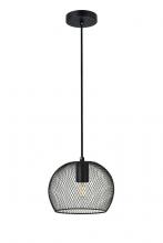 Elegant LD2249BK - Keller 1 Light Black Pendant