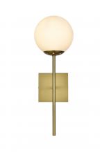 Elegant LD2360SG - Neri 6 Inch Wall Sconce White Shade in Satin Gold