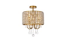 Elegant LD712F14BR - Elise 14 Inch Flush Mount in Brass