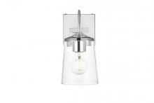 Elegant LD7313W5CH - Avani 1 Light Chrome and Clear Bath Sconce