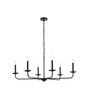 Elegant LD812D42BK - Cohen 42 inch pendant in black