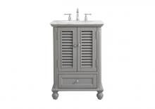 Elegant VF30524GR - 24 Inch Single Bathroom Vanity in Grey