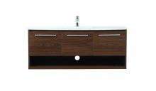 Elegant VF43548MWT - 48 Inch Single Bathroom Vanity in Walnut