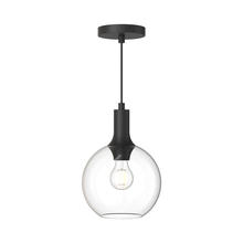 Alora Lighting PD506108MBCL - Castilla 8-in Clear Glass/Matte Black 1 Light Pendant