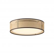 Alora Lighting FM479016RB - Lyla 16-in Rattan LED Flush Mount