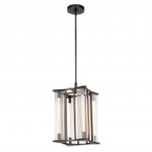  PD339415UBCR - Sabre 11-in Ribbed Glass/Urban Bronze LED Pendant