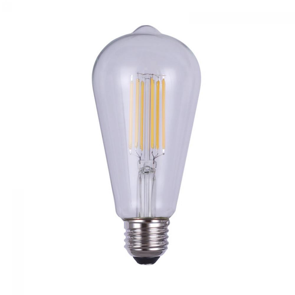 LED Vintage Bulb, E26 Socket, 6W ST64 Shape, 2200K, 480 Lumen, Dimmable, 15000 Hours