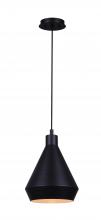 Canarm IPL1020A01BK - BYCK, MBK Color, 1 Lt Pendant, 60W Type A, 9" W x 13.5 - 61.5" H