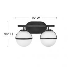 Hinkley 5662BK-LL - Small Two Light Vanity