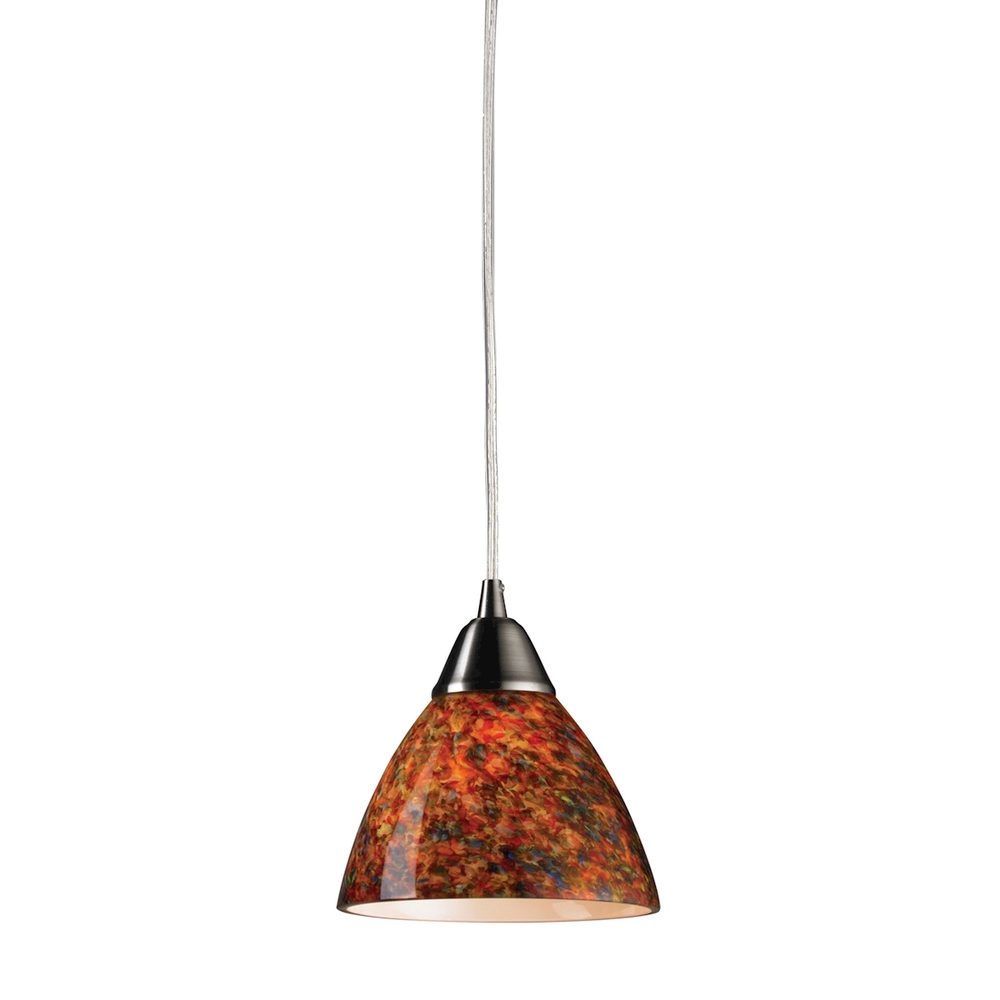 Vuelta 1-Light Pendant in Satin Nickel