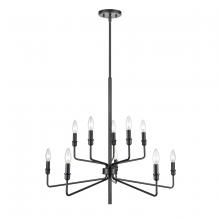 ELK Home 81519/5+5 - Saginaw 34'' Wide 10-Light Chandelier - Matte Black