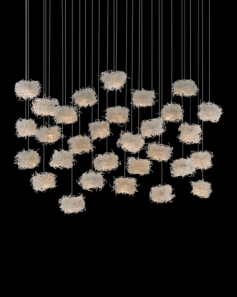 Birds Nest 30-Light Linear Multi-Drop Pendant