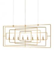 Currey 9542 - Metro Gold Rectangular Chandel